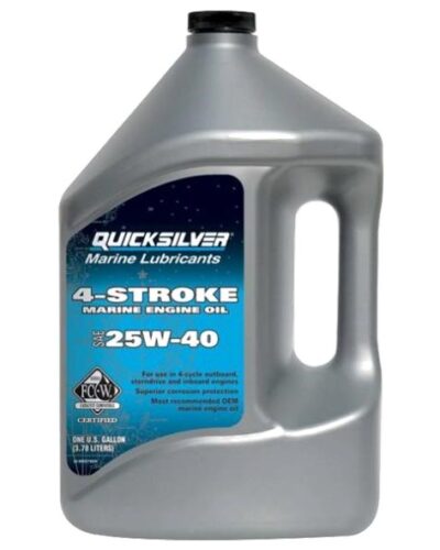 ACEITE PREMIUM SAE 25W-40 PARA MOTORES MARINOS DE 4 TIEMPOS - QUICKSILVER, GALÓN
