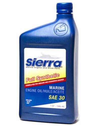 SIERRA - SAE 30 - ACEITE DE MOTOR MARINO TOTALMENTE SINTÉTICO – SAE 30 – 1 CUARTO DE GALÓN