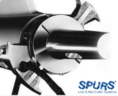 Sistema de corte de línea y redes marinas, para el eje (shaft) marca Spurs®