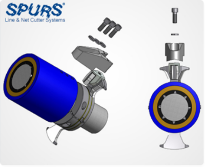 Sistema de corte de línea y redes marinas, para el eje (shaft) marca Spurs® - Image 2